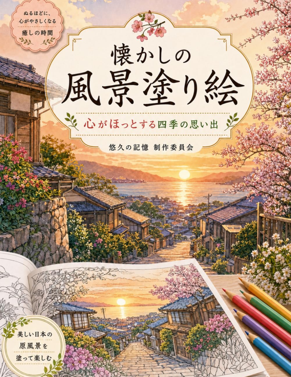 脳が目覚める！懐かしの風景塗り絵：認知症予防と心の安らぎ: 回想法で楽しむ大人の塗り絵 50選
