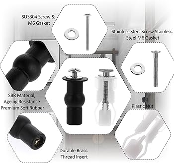 thumbnail image 2 of Kohler Toilet Tank Parts 2 Pieces Toilet Seat Screws Bolts Top Mounted Toilet Se 2 of 13