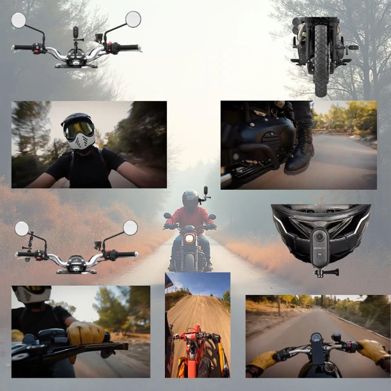 Moovora, Dashcam Intelligente, Caméra d'action Portable Au Pouce avec Enregistrement Audio Et Vidéo, étanche 4k avec Magnétique Et Clip à 360° pour Le Vélo, Underwater, Sports(Black-4k)