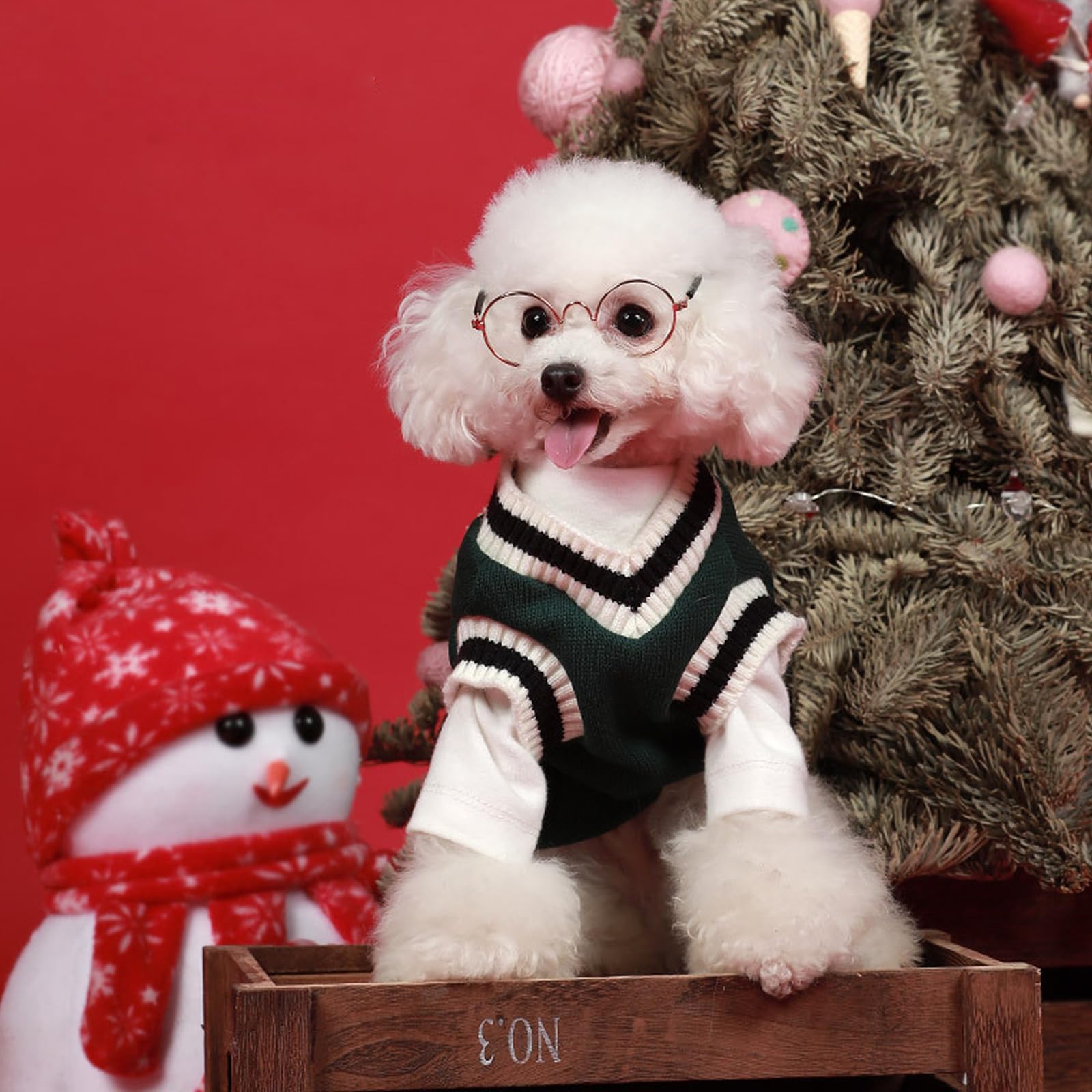 PETCUTE Pull pour Animaux de Compagnie de Noël,Manteau d'hiver pour Chien,Vêtements pour Chiens pour Petits Chiens, Chihuahua Vêtements,Vêtement d'hiver pour Chatons Chiots