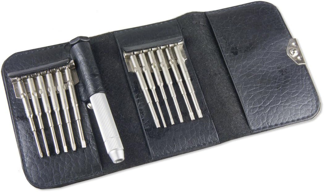 Syba SY-ACC65066 12-in-1 Mini Screwdriver Set for Small Gadget Repairs - Retail Packaging - Black