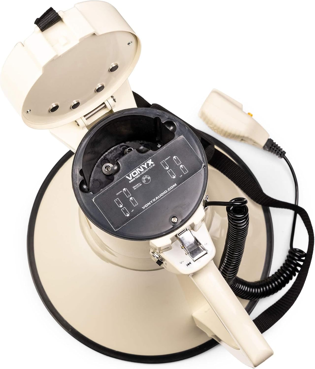 VONYX MEG0120 Megaphone open battery compartment
