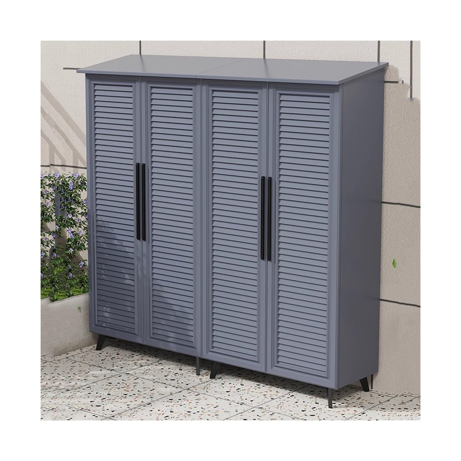 SaryEdge Outdoor Storage Shed Outdoor Storage Cabinet Villa Garden Storage Cabinet Large Capacity Tool Storage Cabinet Outside Tools Cabinet,