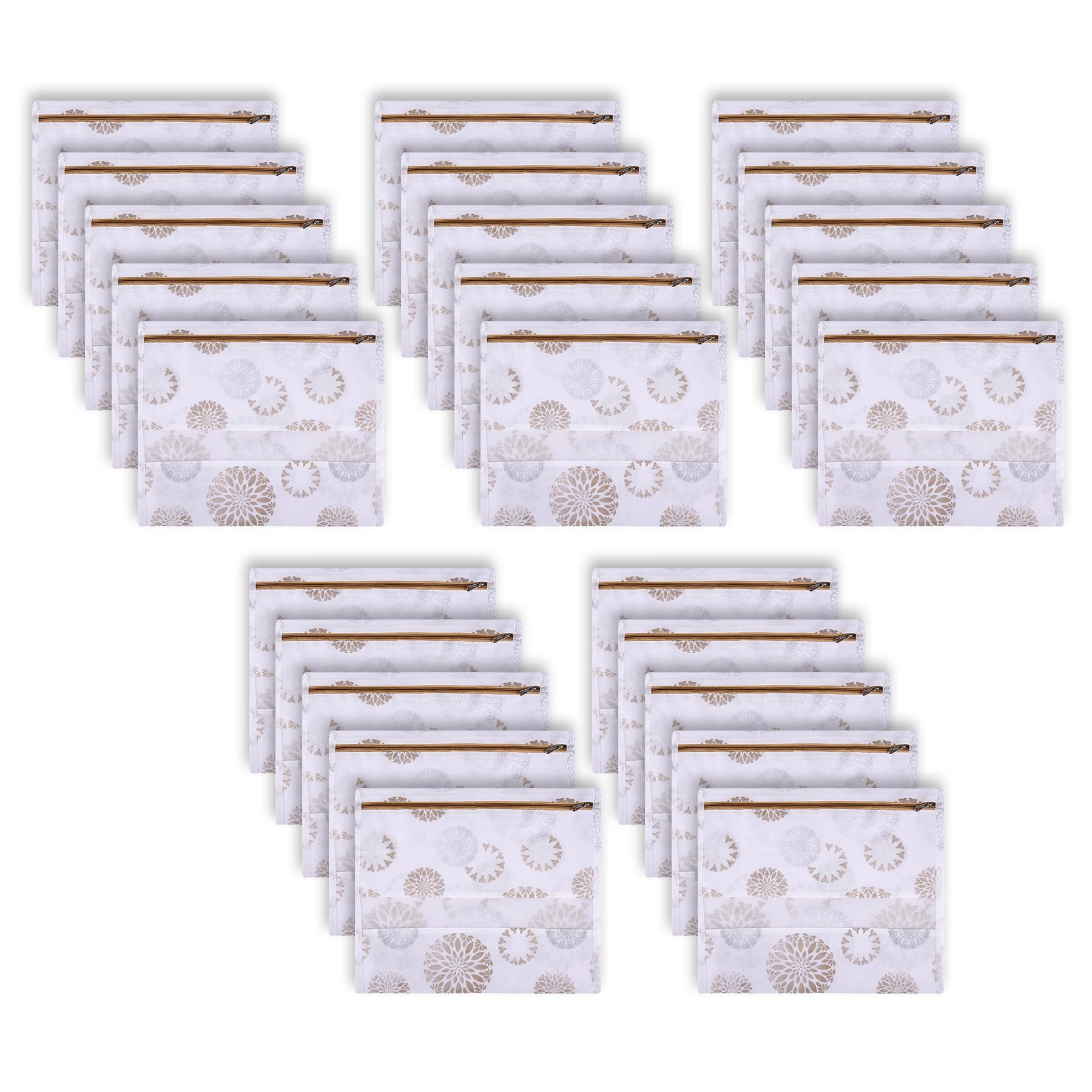 Kuber Industries Pack of 25 Single Saree Bags | Clothes Bags for Storage | Non-Woven Wardrobe Organizer | Mesh Window Cloth Storage Bags Set | Single Packing Saree Bags | Gola-Print | White (B0CWH7ZZH5) Amazon Price History, Amazon Price Tracker
