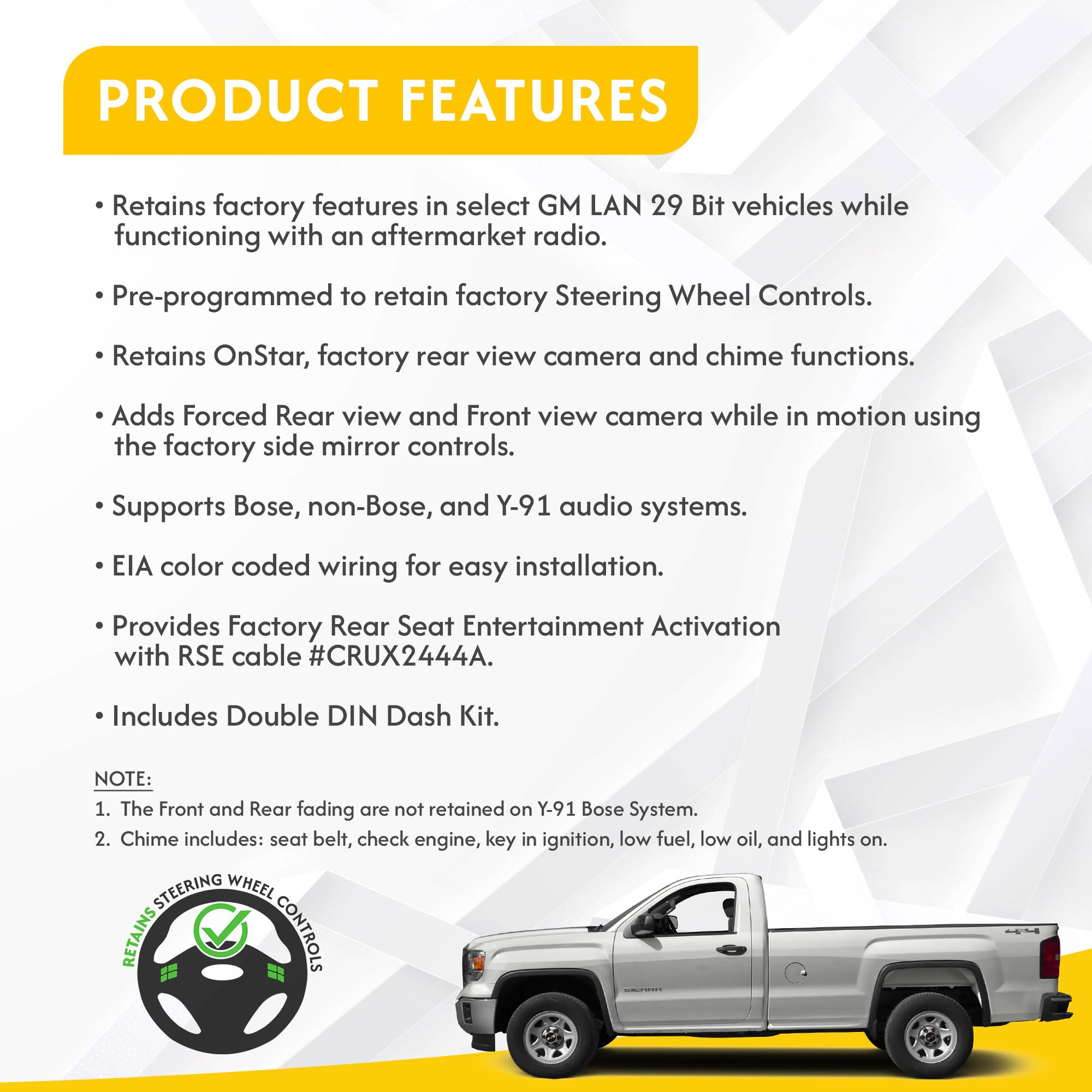 SOOGM-16 | OnStar® SWC, Radio Replacement Interface for 2006-2017