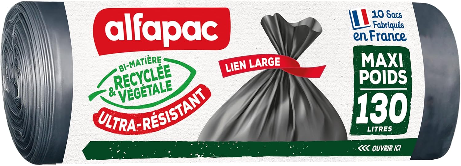 Alfapac - 10 x 130L Recycled Bags with Wide Links - Special Garden