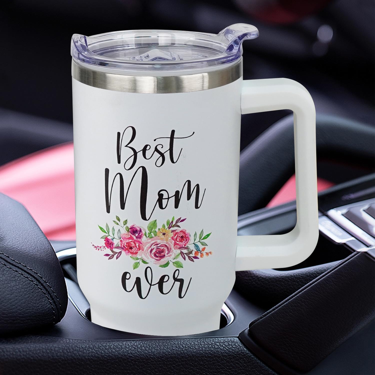 40oz Mom Tumbler With Handle,Mothers Day Gifts for Mom from Daughter Son,Best Mother Gifts and Birthday gifts,Mother Coffee Cups with Lid ，Stainless Steel Travel Mugs - Image 6