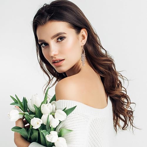 Miniatura 4 de WEWAYSMILE 1 caja, 4 pares de aretes colgantes de araña, kit de fabricación de aretes de araña de filigrana, aretes largos para reparación de joyas