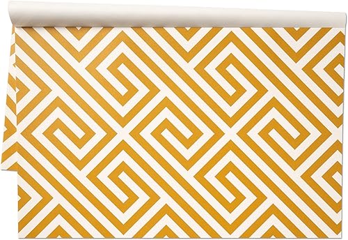 Miniatura 2 de Manteles individuales de papel dorado para mesa de comedor, manteles individuales geométricos cuadrados desechables para fiestas, 30 hojas por bloc,