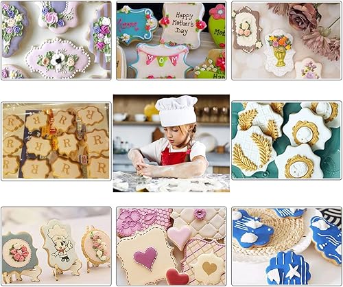 Miniatura 7 de Marco de placa de acero inoxidable para pastelería, galletas, cortador de galletas, pastelería, fondant, moldes para panqueques, paquete de 3