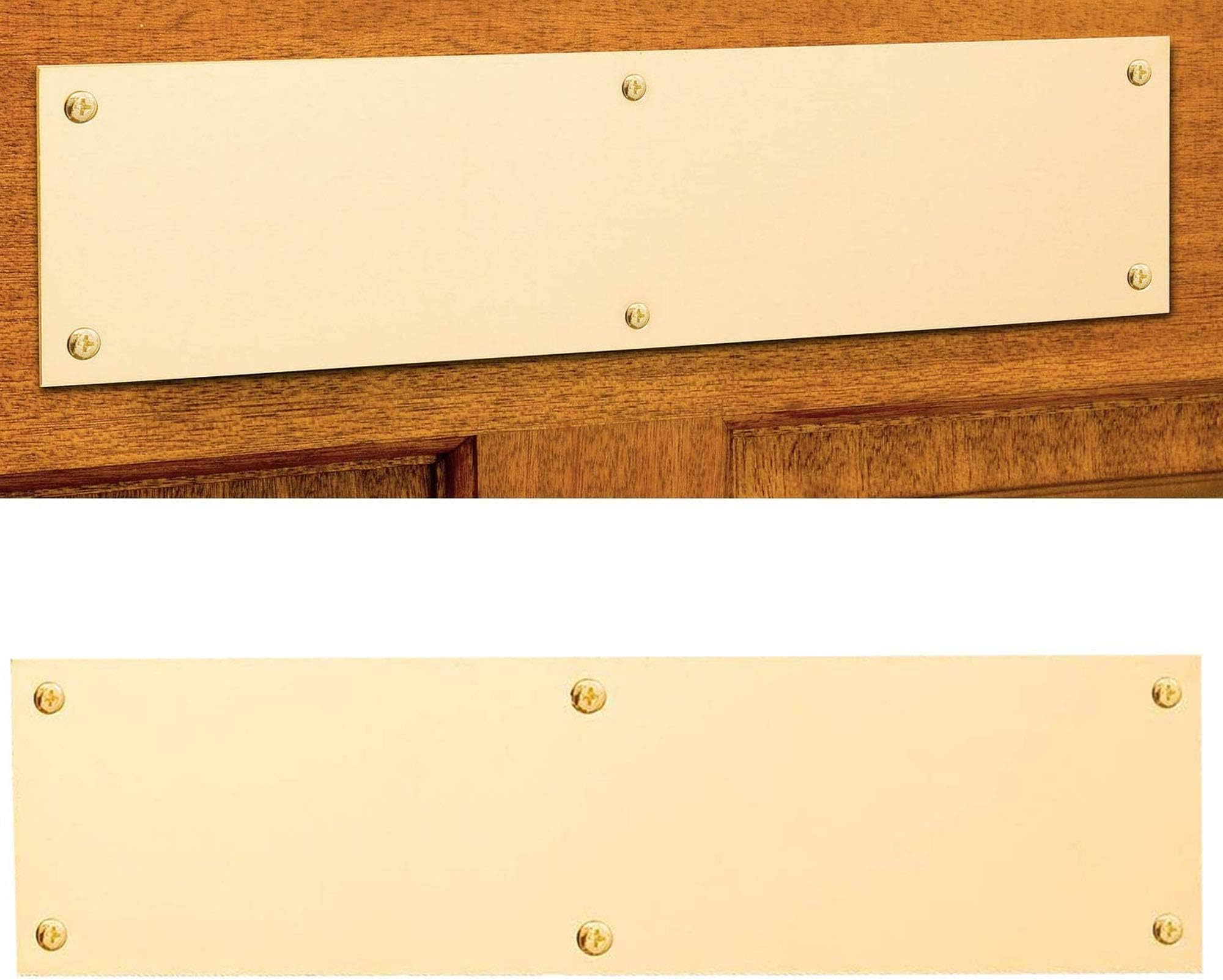 Brass Blanking Plate Letterbox - Letter Box Blank Plate -Brass Blank Letter Plate - Screw Shut Security Cover for Letterboxes - 300 x 75mm - Brass