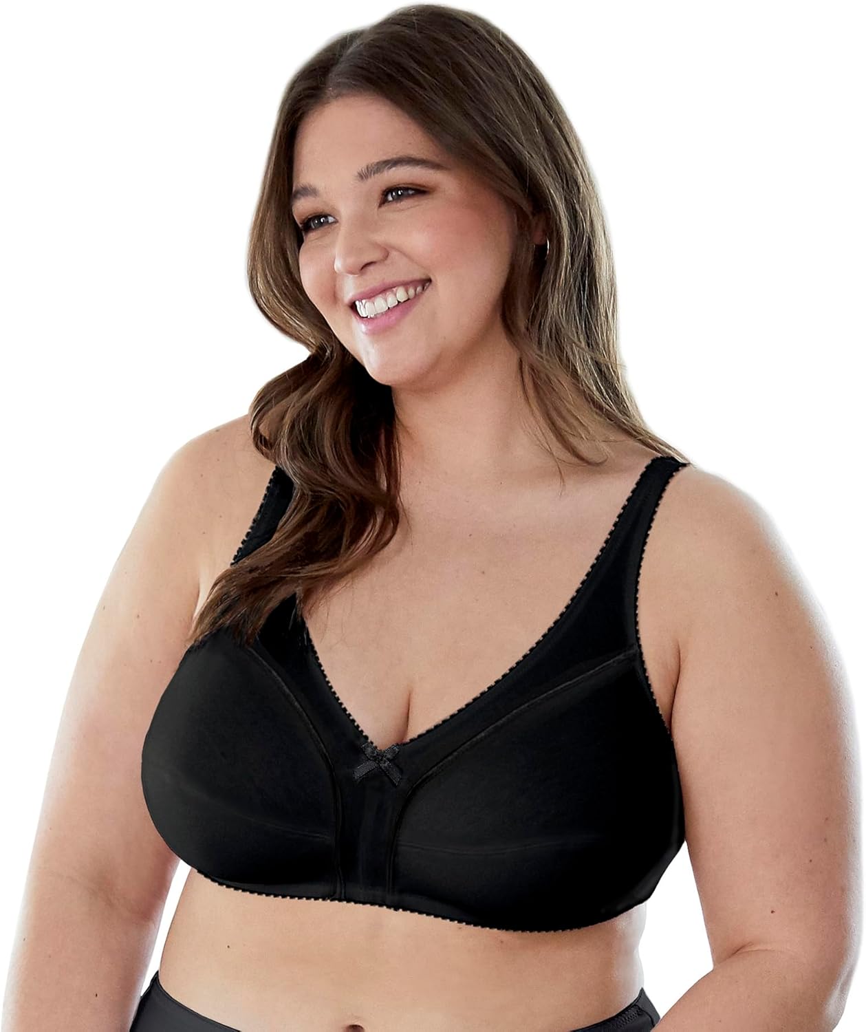 Bestform Womens 5006825 Comfortable Wireless Cotton Bra with Unlined Seamed Cups - Image 3