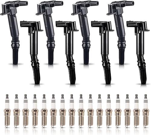 ENA Juego de 8 bobinas de encendido, 16 bujías platino compatibles con Ford F150 2010-2014, F250 F350 2011 2012 2013 2014 2015 2016 2017 Super Duty