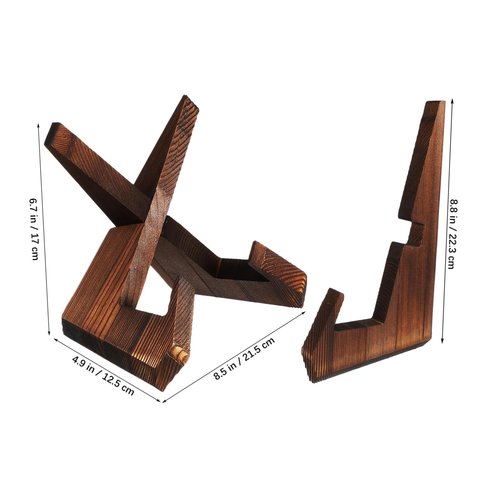 PRETYZOOM Wooden Recipe Book Holder Sturdy Stand for Countertop Display Versatile Plate Tablet Holder Rustic Kitchen Decor Space Saving Design for Cooking and Baking