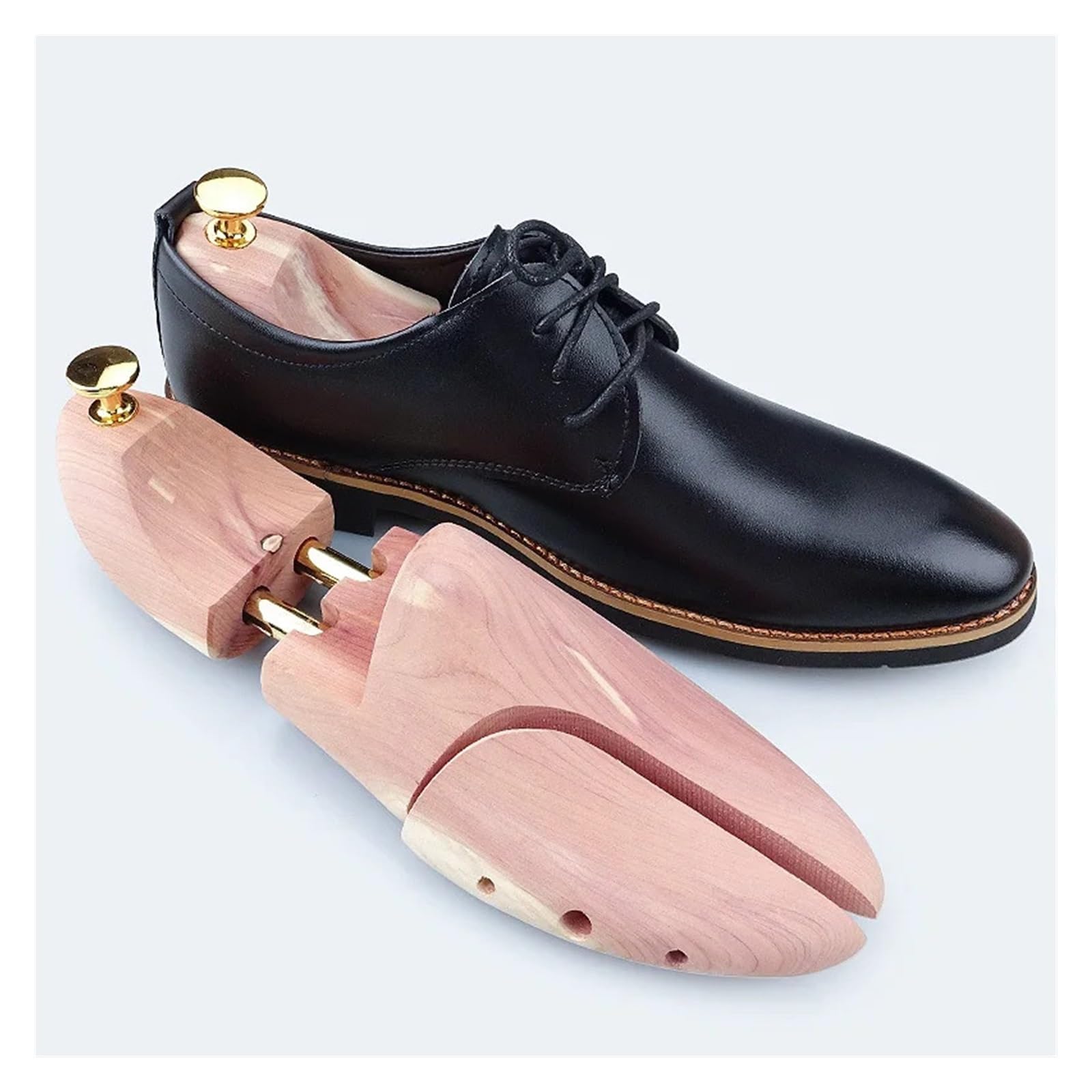 Moldeador de Zapatos Ajustable de Madera de Doble Tubo, ensanchador de árbol de Zapatos for Hombres y Mujeres, Antiarrugas, 1 par Adecuado para Botas O Zapatillas De Deporte(EU Size 41-42)