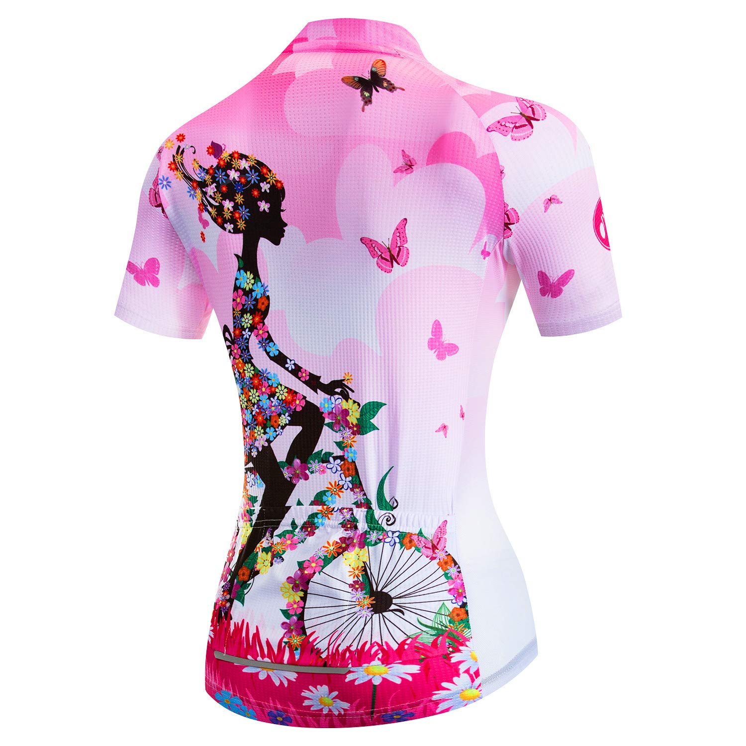 Weimostar - Maglia da ciclismo a maniche corte da donna, traspirante, Donna, CF2045., Chest For