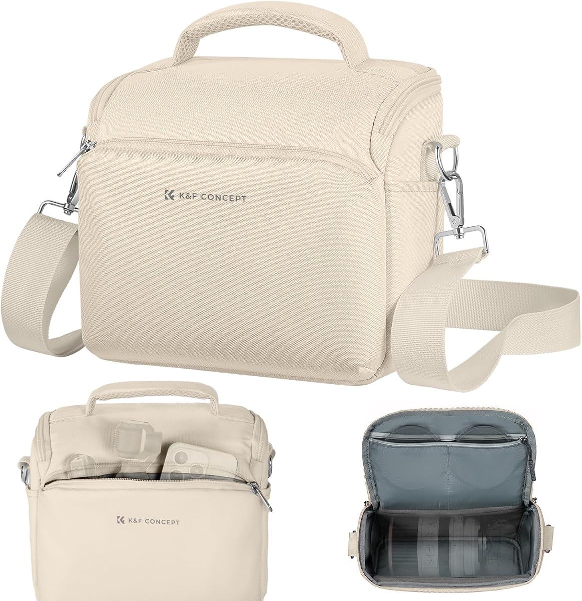 Camera Sling Bag Small Crossbody Case | For DSLR/SLR Camera, Cute & Compact, Shoulder Photography Bags, Compatible for Canon/Nikon/Sony, BS09