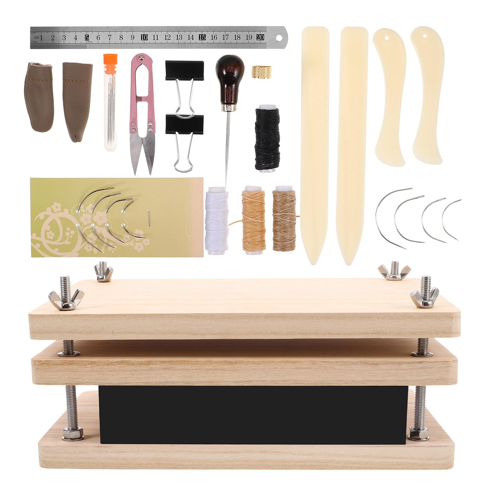 Kit de Reliure en Bois pour Passionnés, Presse Artisanale pour Papier