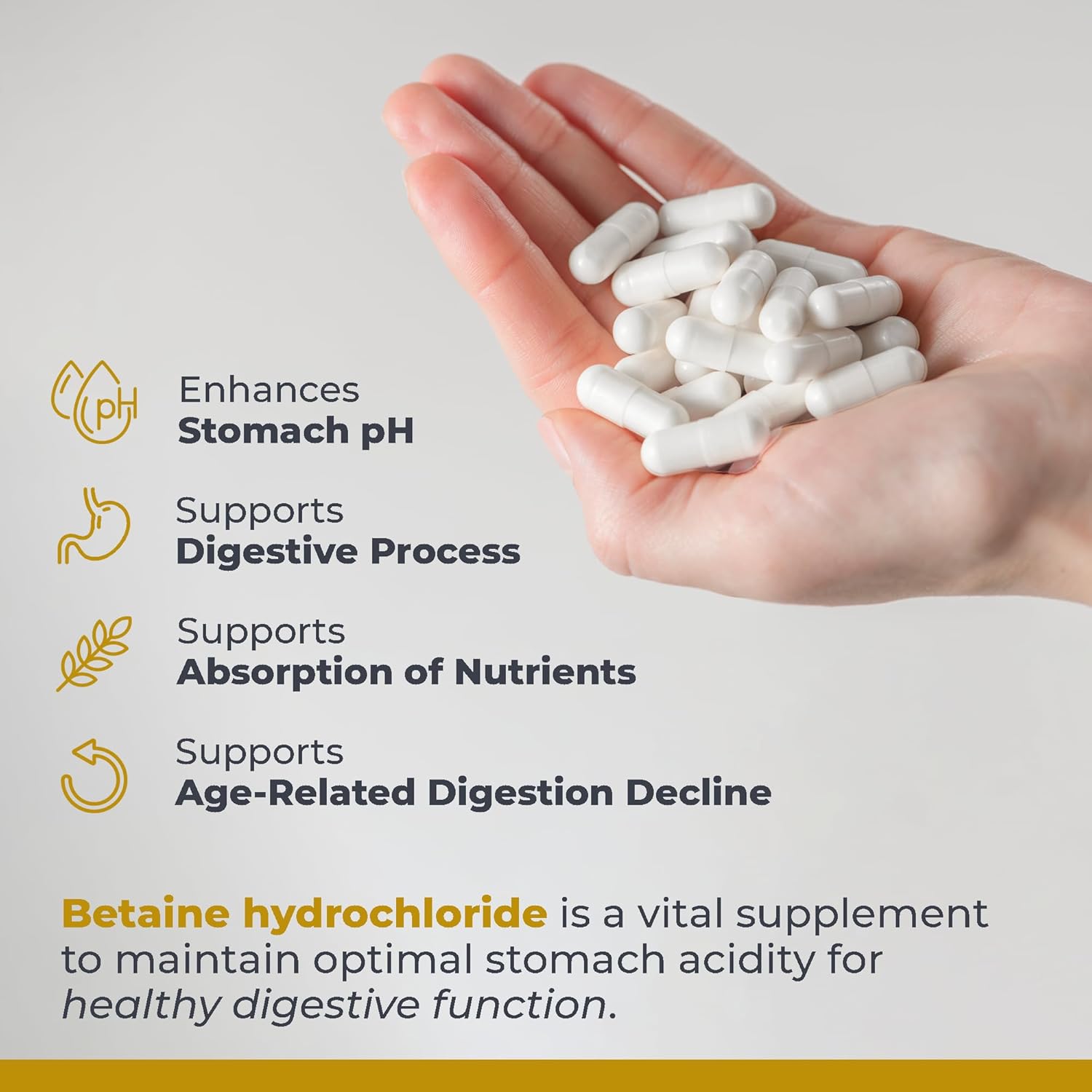 Premier Research Labs Premier HCL - Betaine HCL, Betaine Hydrochloride Supplement for Optimal Digestive Function, Nutrient Absorption, Betaine-HCL for Low Stomach Acid- 90 Vegetarian Capsules (2 Pack)