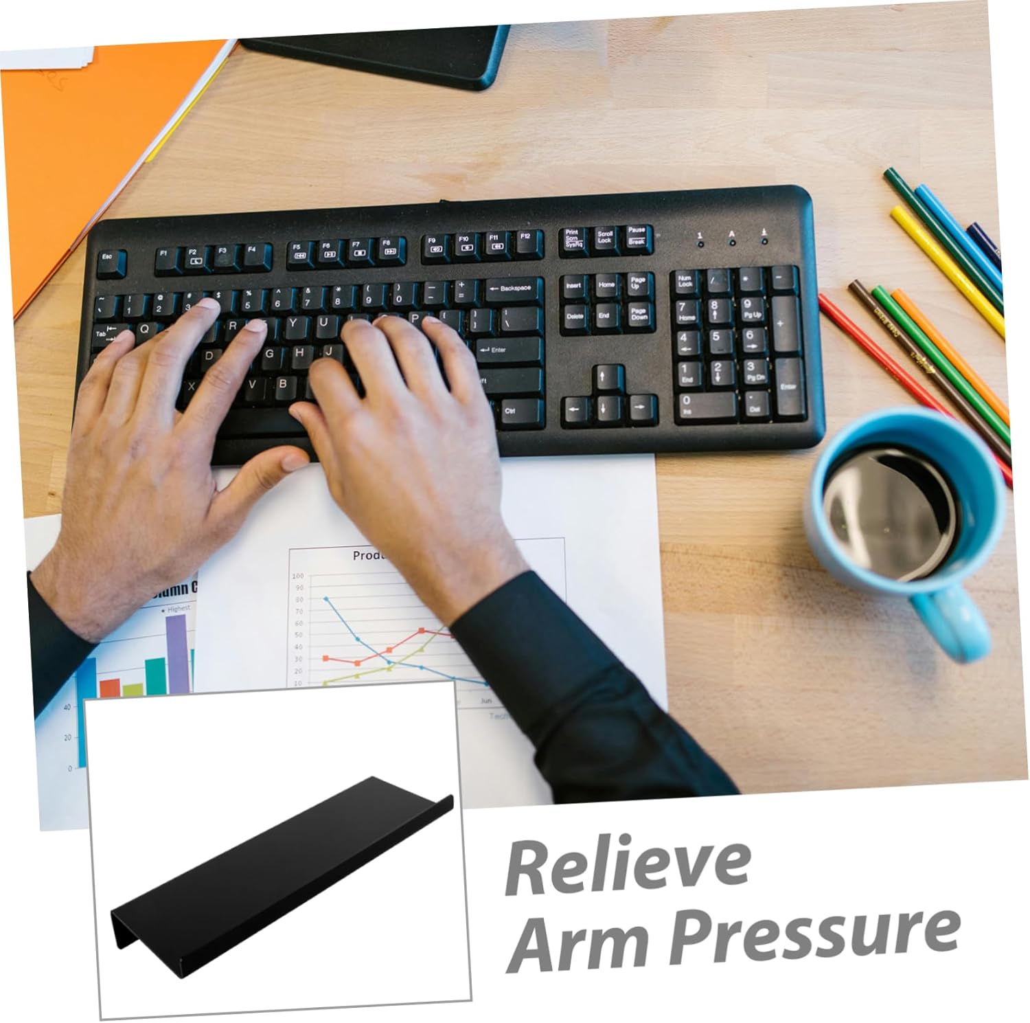 Homoyoyo 5pcs Tilted Acrylic Keyboard Stand Ergonomic Design for Comfortable Typing for Home Office and School Use Reduces Strain and Productivity