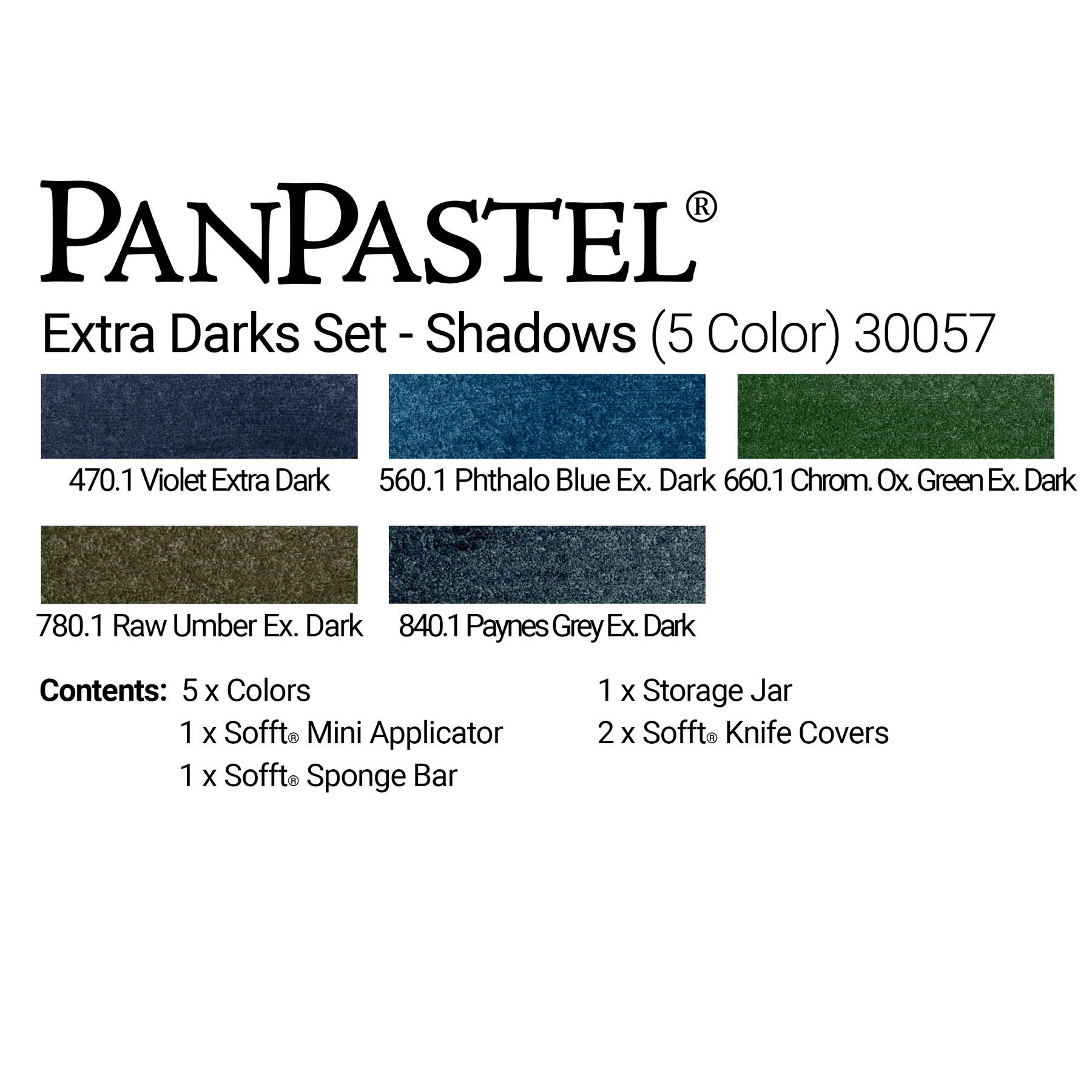 Armadillo Art and Craft Panpastel Ultra Soft Artist Pastel Extra Dark Shades (importato da Giappone)