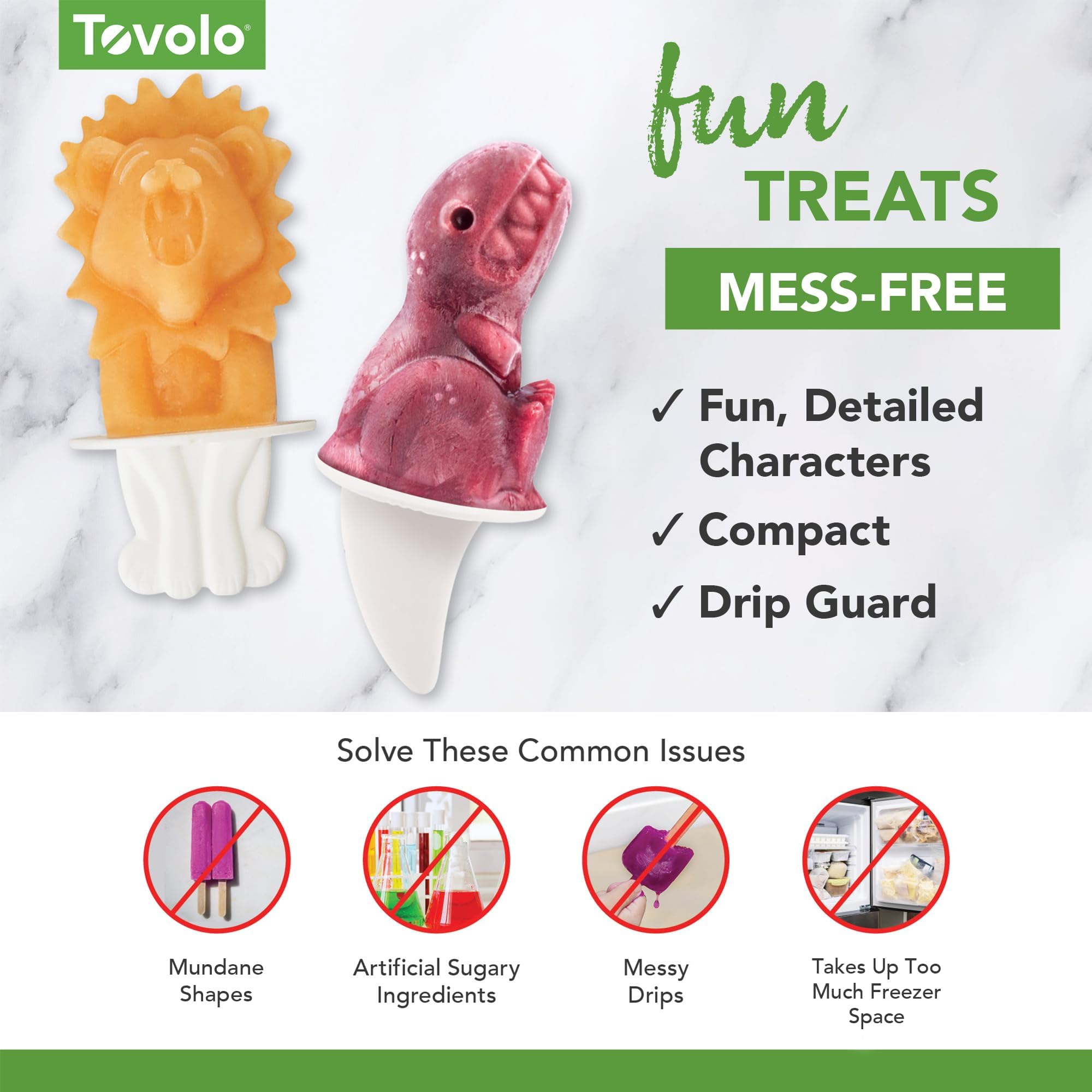 Tovolo, Freezer Pop Molds Dinos Set 4, 1 Count — Amazon image 4