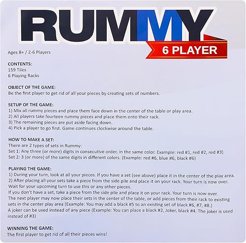 Miniatura 4 de Point Games Rummy Cube - Juego de edición para 6 jugadores, juego familiar clásico, a partir de 8 años con más azulejos, seis bastidores, ideal para