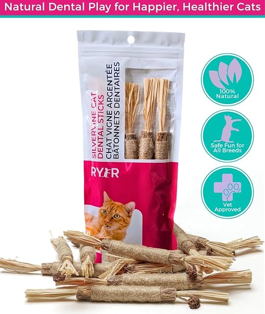Foto 4 de 8 de RYERCAT Silvervine Matatabi - Palos para gatos (5 unidades)