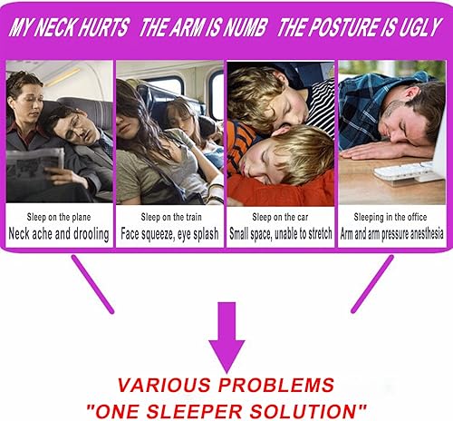 Miniatura 6 de Almohadas de viaje para dormir en avión, almohada de viaje para dormir en el avión, adecuada para avión, automóvil, oficina