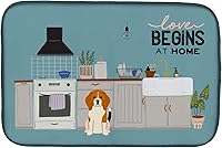 Vista 272 de Caroline's Treasures CK7824DDM - Tapete absorbente para secado de platos con diseño de bulldog inglés, rojo y blanco, para encimera de cocina, 14 x