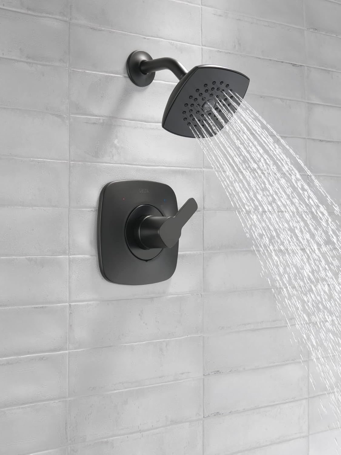 Delta Modern 14 Series Shower Faucet Set, Matte Black Shower Head and Handle Set, Valve Trim Kit, Matte Black T142339-BL-PP (Valve Not Included) - Image 2