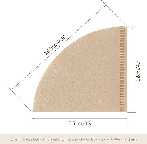 Miniatura 2 de Segarty Filtros de café en cono #2, paquete de 200 unidades, 2-4 tazas, color marrón natural sin blanquear, filtros de café desechables para verter