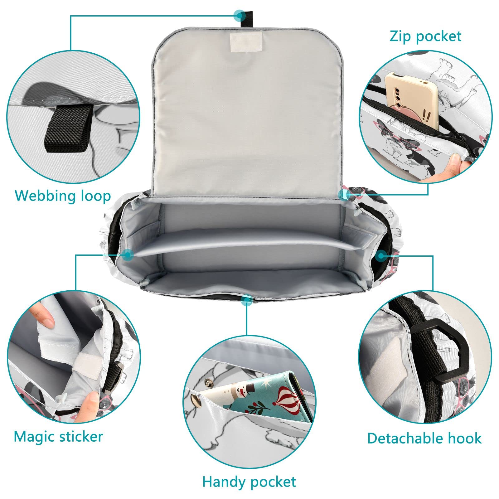 Bolso Carro Bebe Walking Mum Bolsa Organizadora De Cochecito