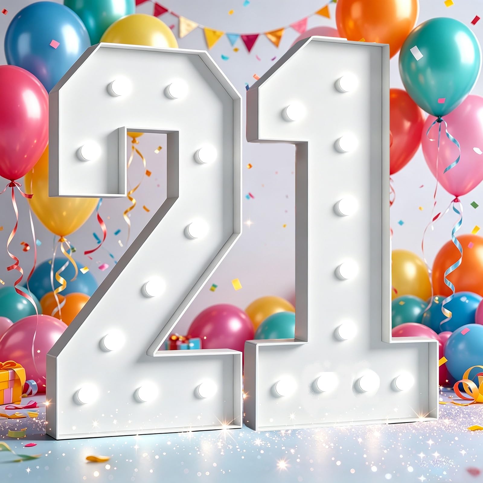 Marquee Light Up Numbers Birthday Party Decor Large Signs