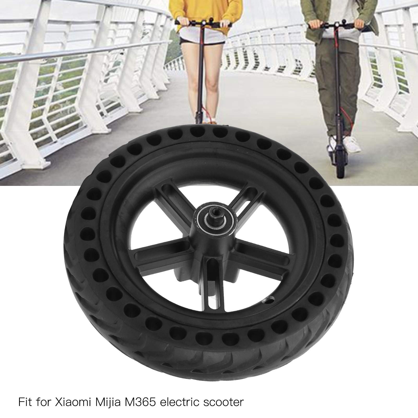 Pneumatico per Scooter Elettrico, Ruote per Scooter Elettrico da 8,5 Pollici Pneumatico in Gomma per Scooter di Ricambio con Cerchio in Lega per Scooter Elettrico Xiao-Mi Mijia M365