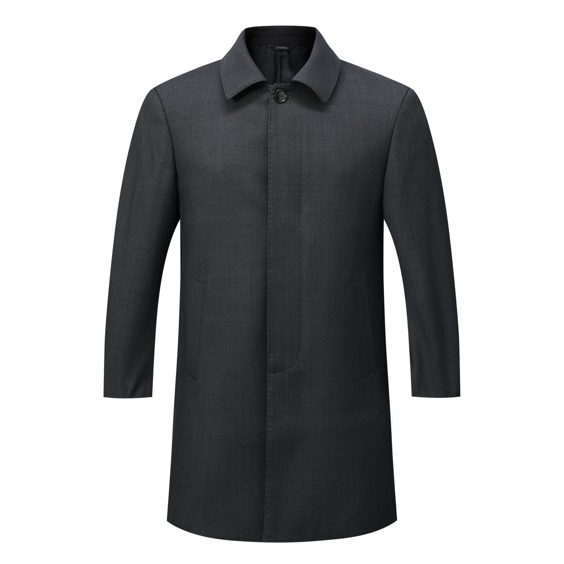 Allthemen Herren Trenchcoat Mittellang Mantel Herbst Business Jacke Einreihig Übergangsjacke Lang Casual