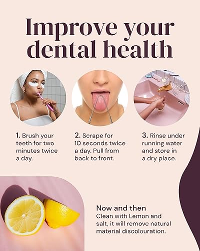 Miniatura 7 de YogaMedic Raspador de lengua para adultos y niños, limpiador de lengua 100% acero inoxidable, limpiadores de lengua con estuche de viaje, productos