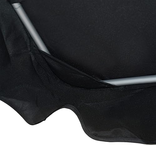 Miniatura 8 de Outsunny Silla columpio de 3 asientos para porche al aire libre, planeador de columpio para patio con toldo ajustable, asiento transpirable y marco