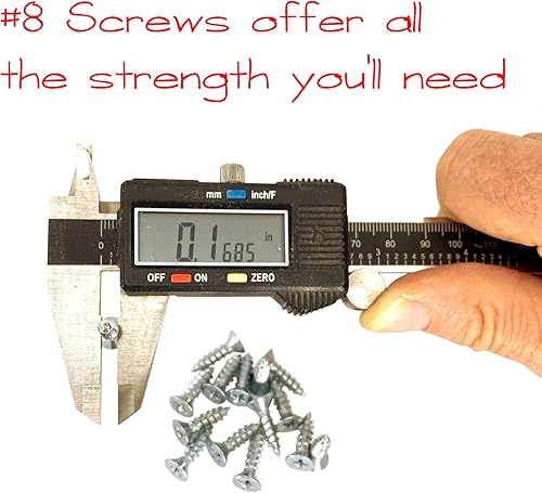 Miniatura 6 de Juego de 4 soportes de marco de cama sin embutir - Conecta la cabecera y el estribo a los rieles laterales - Tornillos e instrucciones incluidos