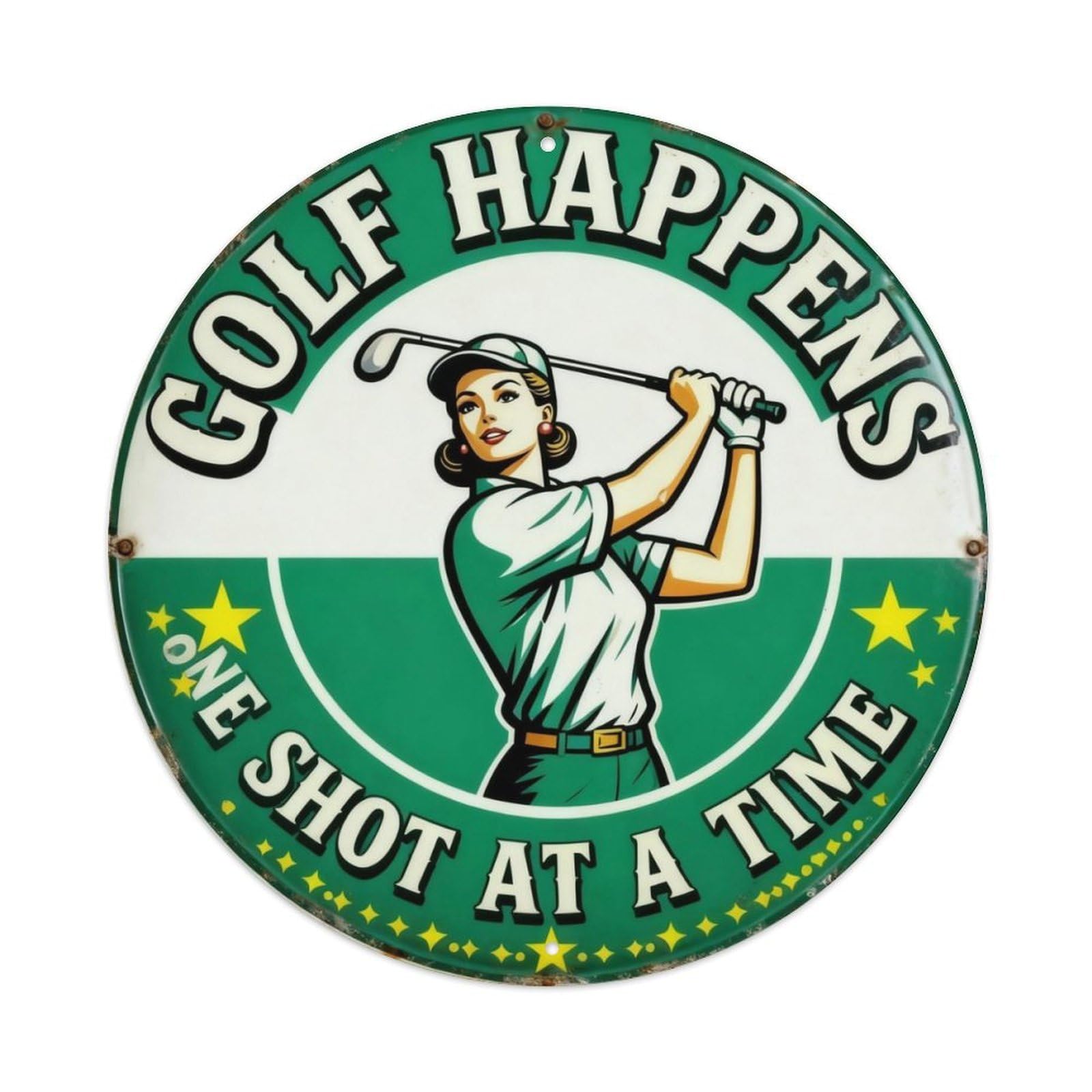 Vintage Golf Tin Sign Metal Tin Sign Plaque