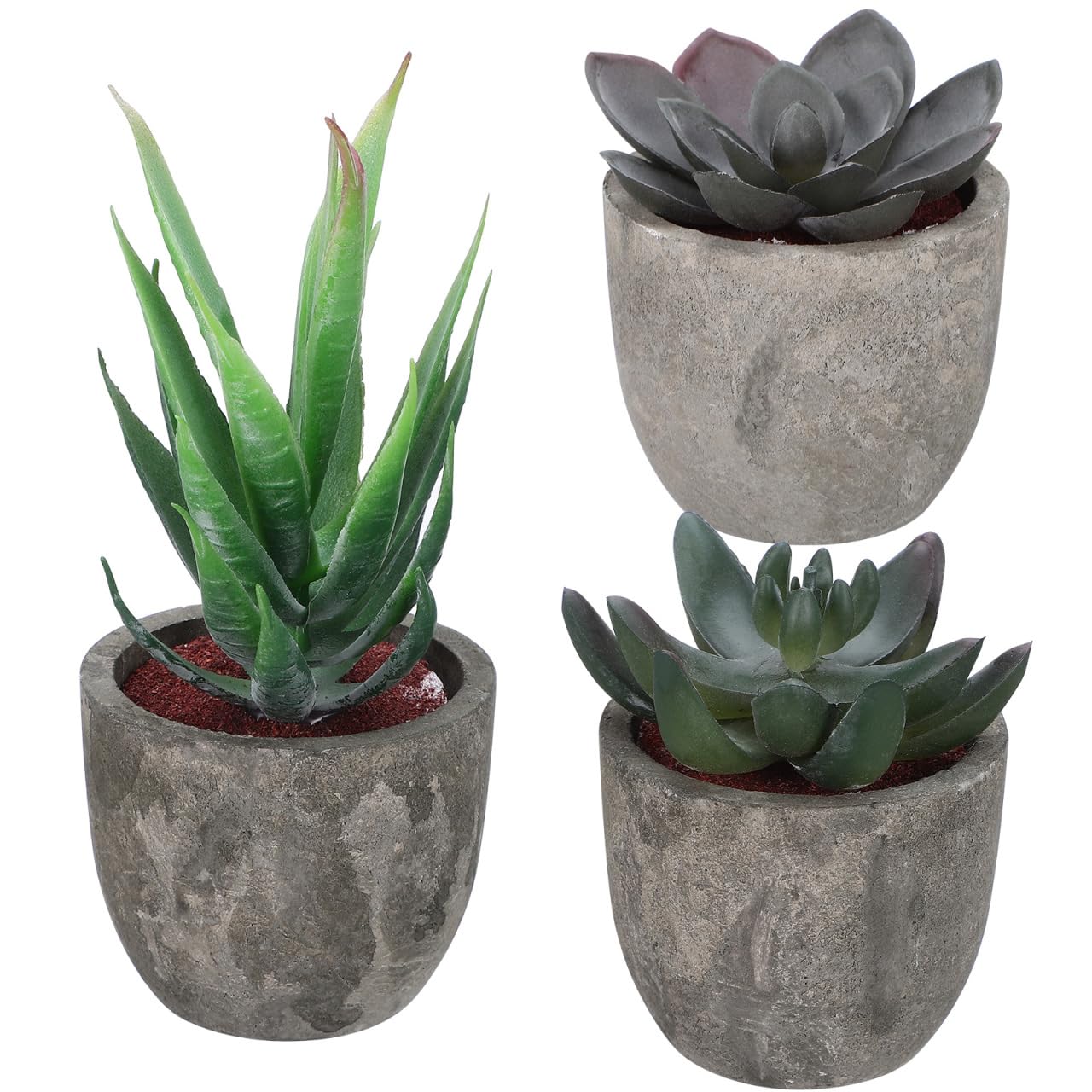 OUNONA 3Pcs Artificial Succulent Plants Potted