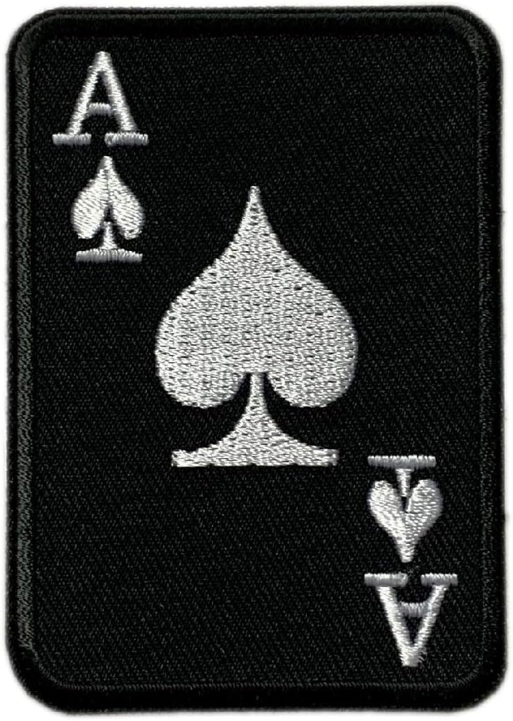 Ace of Spades Death Card Patch [Iron on Sew on -3.0 X 2.0 inch -SA12]