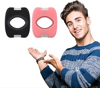 Jawline Exerciser for Men & Women - Jaw Exerciser Ball Jawline Muscle Exerciser Slim Your Face Double Chin Reducer for Facial Exercise Face-Lift (Orange & Black)