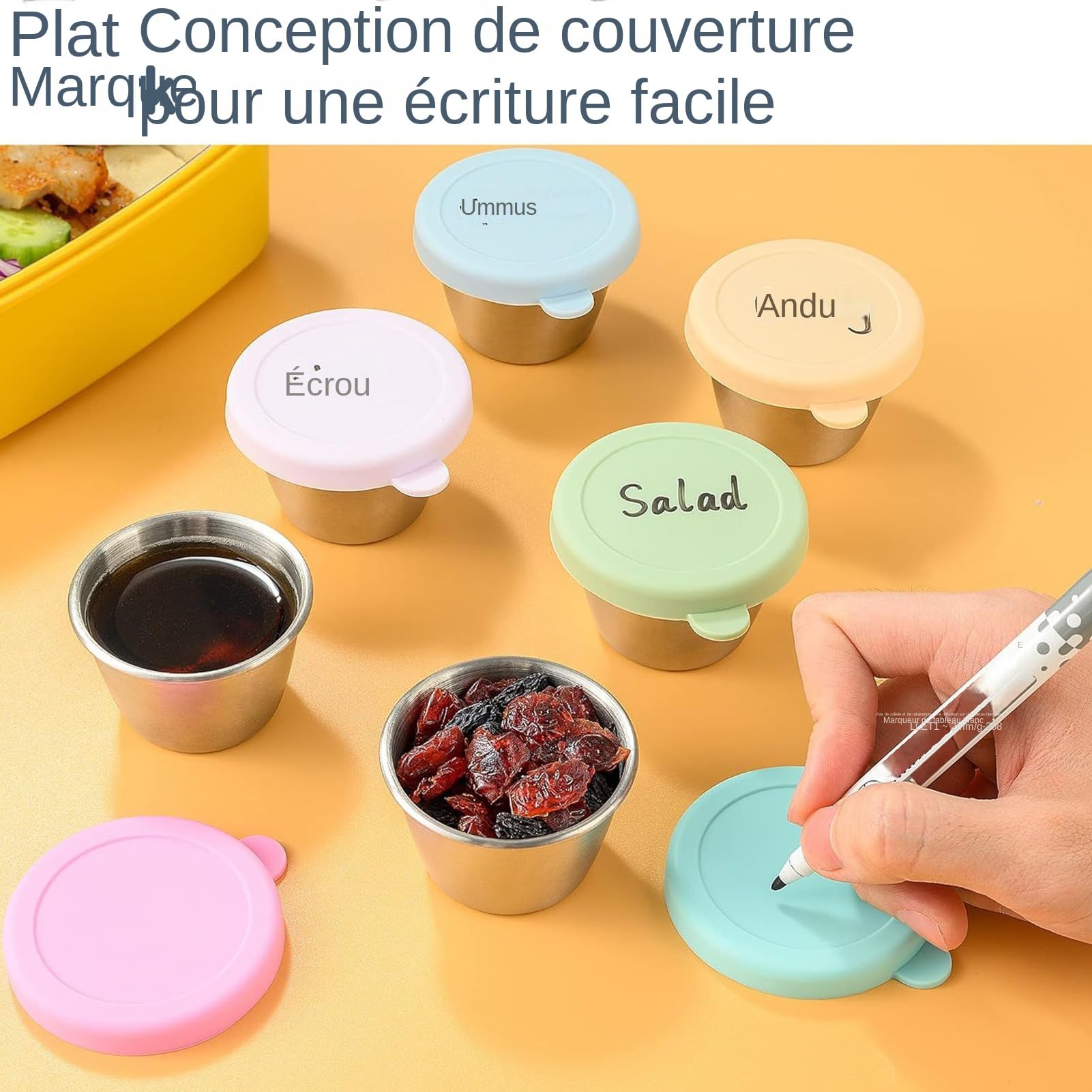 Contenitori Per Condimento Insalata Con Coperchi Riutilizzabili Ermetici