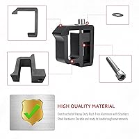 Vista 3 de AA-Rack P-AC(4)-09 Juego de 4 abrazaderas C de aluminio para instalación de bastidor de camión y camper sin perforación - Negro