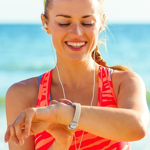 Miniatura 6 de Correa deportiva trenzada de nailon compatible con correas de Apple Watch de 1.496 pulgadas, 1.575 pulgadas, 1.614 pulgadas, correa de repuesto