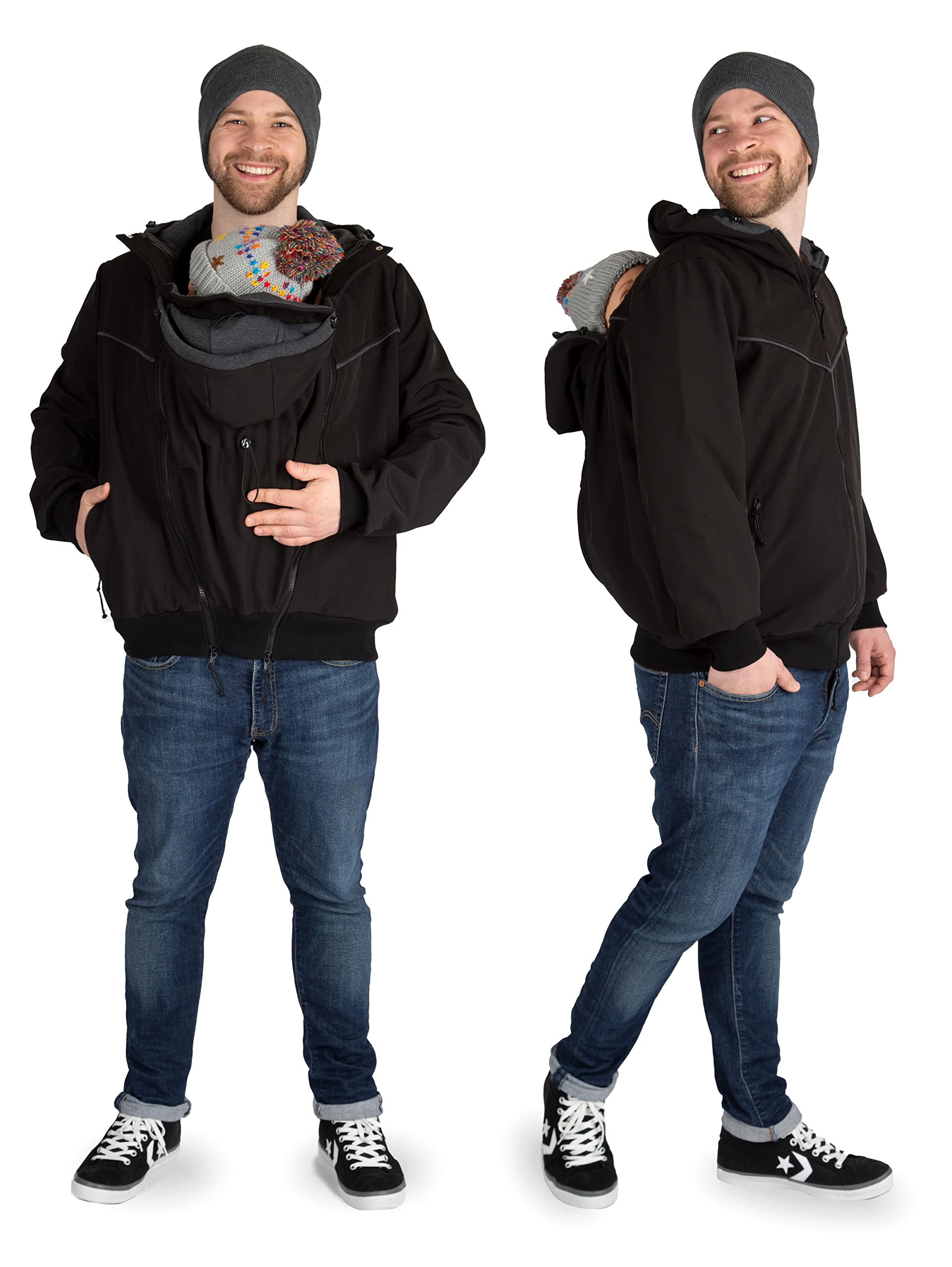 Viva la Mama - Männerjacke zum Babytragen aus Softshell - Explorer