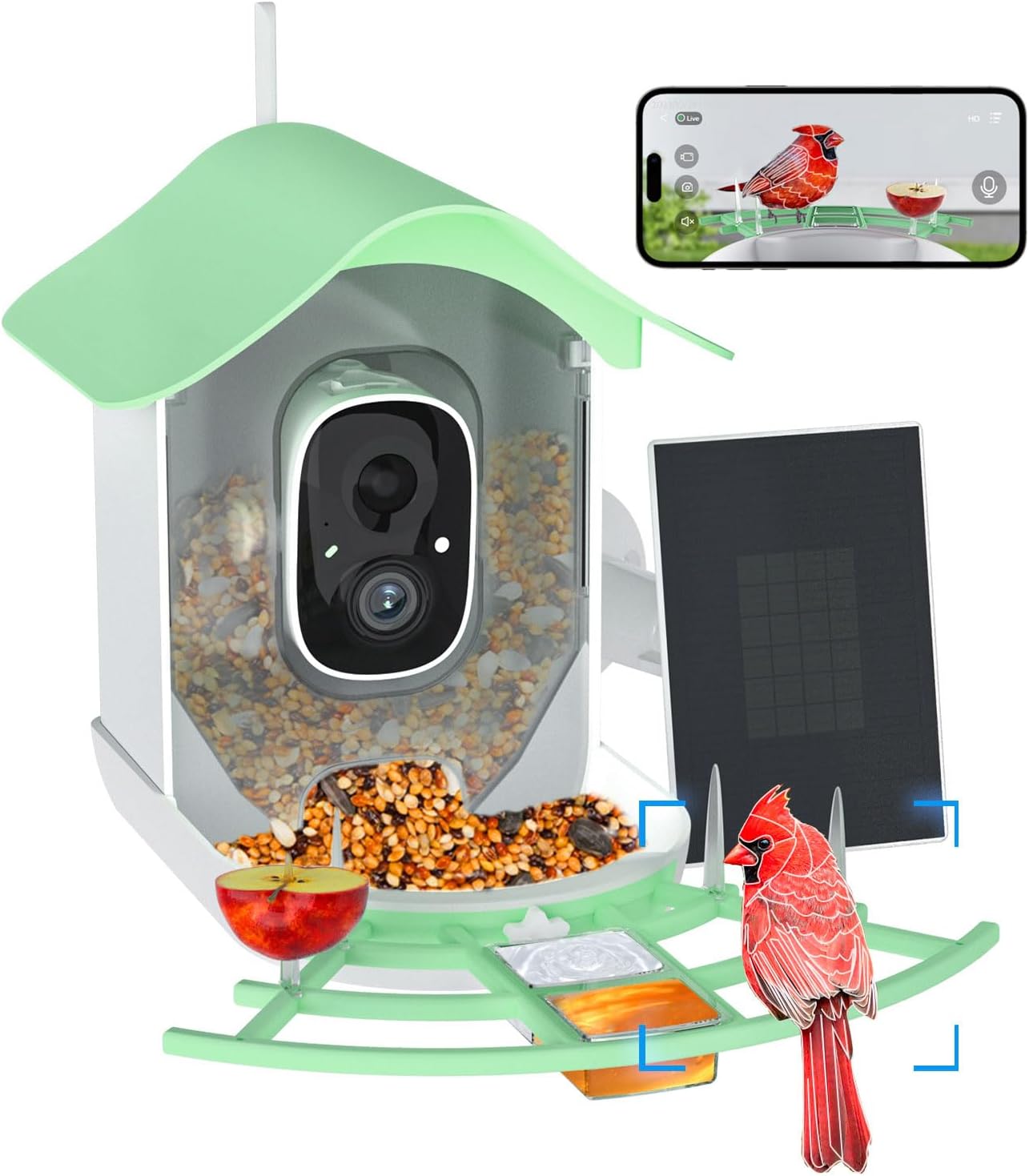Smart Bird Feeder with Camera & AI Bird ID