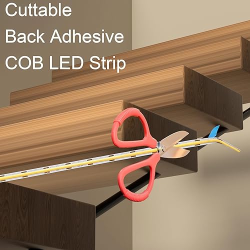 Miniatura 4 de AUTUNEER Luces LED con sensor de movimiento para escaleras, kit de iluminación inteligente para escaleras, 16 escalones, 40 pulgadas de longitud,