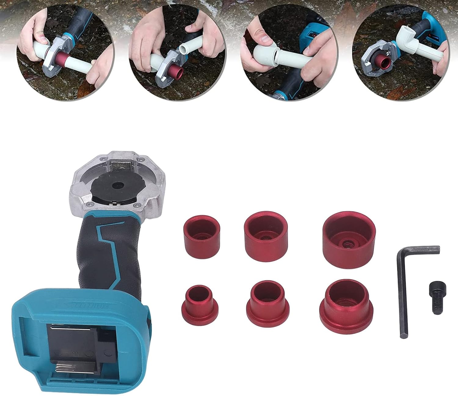 Household Rechargeable Electric Water Pipe Hot Machine PPR Welding Tool with Safe, Beautiful No Leakage Feature, Scald Head, Intelligent Heating,